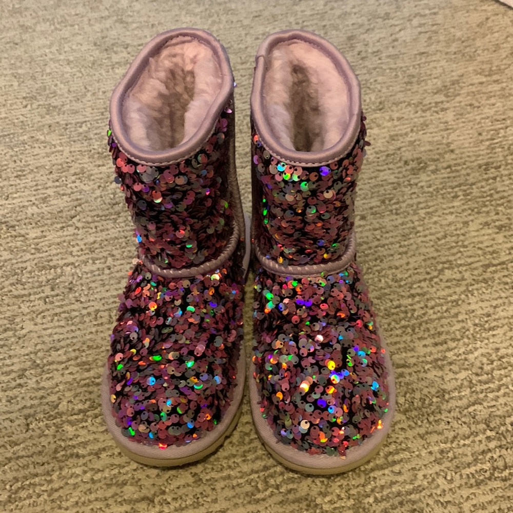 Purple sequins girl’s ugg boots